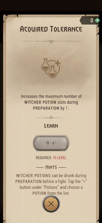 Działanie: zmniejsza ilość wiedźmińskich eliksirów, które można użyć w trakcie walki - Wiedźmin Pogromca potworów: Umiejętności - alchemia - Wiedźmin Pogromca potworów - poradnik do gry
