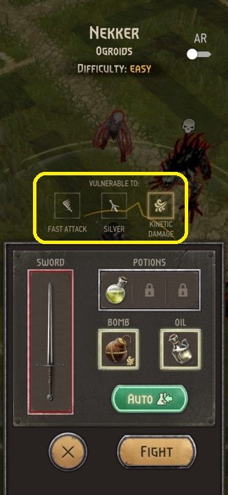 W grze znajdują się dwa rodzaje broni - miecze srebrne i stalowe - Wiedźmin Pogromca potworów: Porady na start - Wiedźmin Pogromca potworów - poradnik do gry