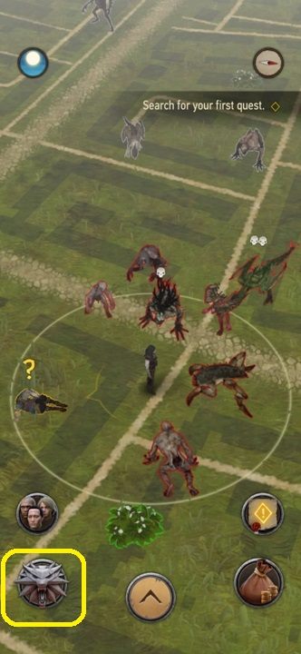 Całą mapę można zobaczyć, gdy kliknie się ikonkę znajdującą się w lewym, dolnym rogu - Wiedźmin Pogromca potworów: Legendarne potwory - jak znaleźć? - Wiedźmin Pogromca potworów - poradnik do gry