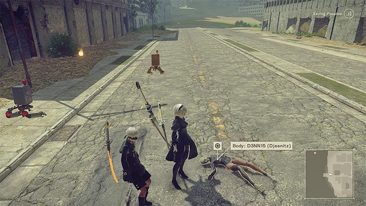 Elementy społecznościowe w NieR Automata polegają na tym, że możecie odnajdywać zwłoki innych graczy, którzy polegli w danym miejscu w świecie gry - NieR Automata: Elementy społecznościowe - NieR Automata - poradnik do gry