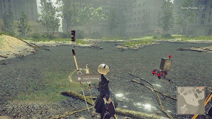 Gra pozwala łowić ryby wszędzie tam gdzie znajdują się mniejsze i większe zbiorniki wodne, rzeki i strumyki - NieR Automata: Ryby - jak łowić? - NieR Automata - poradnik do gry