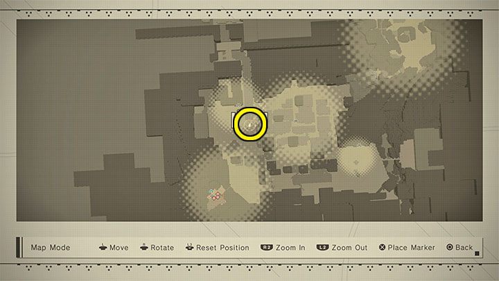 Na powrót do fabryki możecie po raz pierwszy zdecydować się po tym jak opuścicie Bunkier i dotrzecie do ruin miasta (City Ruins) - NieR Automata: Fabryka z prologu - jak powrócić? - NieR Automata - poradnik do gry