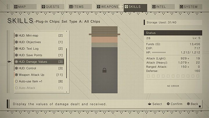 Opisany powyżej proces działa oczywiście w obie strony - możecie wyjmować chipy, których nie potrzebujecie celem zwolnienia przestrzeni - NieR Automata: Chipy - jak instalować? - NieR Automata - poradnik do gry