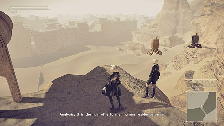 Po pozbyciu się wszystkich maszyn na pustyni musicie wyruszyć w stronę północnego przejścia - NieR Automata: 3 Rozdział, Route A - solucja, opis przejścia - NieR Automata - poradnik do gry