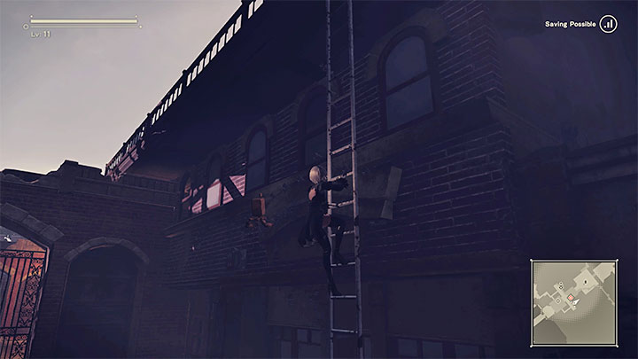 Zacznijcie podążać za maszyną i trasa przemarszu zakłada skorzystanie z jednej z bocznych ścieżek w parku rozrywki - NieR Automata: 4 Rozdział, Route A - solucja, opis przejścia - NieR Automata - poradnik do gry