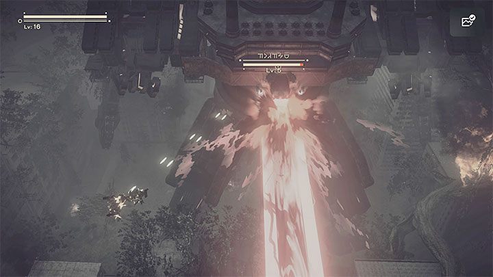 Drugą część pojedynku z Goliathem rozegracie w powietrzu - NieR Automata: 5 Rozdział, Route A - solucja, opis przejścia - NieR Automata - poradnik do gry