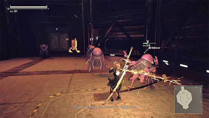 Po wejściu do fabryki możecie zachować się na dwa sposoby - NieR Automata: 9 Rozdział, Route A - solucja, opis przejścia - NieR Automata - poradnik do gry