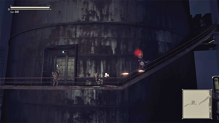 Po ominięciu zgniatarek wejdźcie do kolejnego silosu - NieR Automata: 9 Rozdział, Route A - solucja, opis przejścia - NieR Automata - poradnik do gry