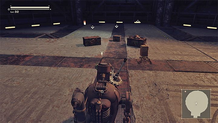 W trakcie podróżowania po zewnętrznych balkonikach silosu pojawia się okazja do zbadania sekretnego obszaru fabryce - NieR Automata: 9 Rozdział, Route A - solucja, opis przejścia - NieR Automata - poradnik do gry