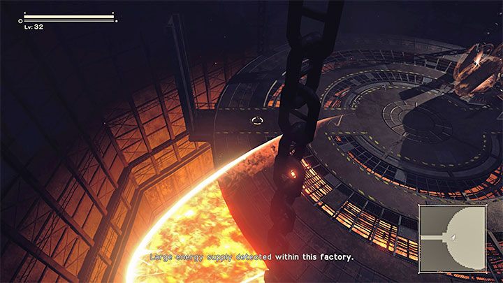 Jednym z ataków dystansowych wielkiego pająka jest wypuszczenie przedniej fali uderzeniowej - NieR Automata: 9 Rozdział, Route A - solucja, opis przejścia - NieR Automata - poradnik do gry