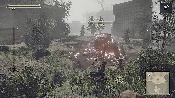 Rozmowa z Anemone zostanie przerwana w momencie pojawienia się większej maszyny na zewnątrz obozu - NieR Automata: 10 Rozdział, Zakończenie A, Route A - solucja, opis przejścia - NieR Automata - poradnik do gry