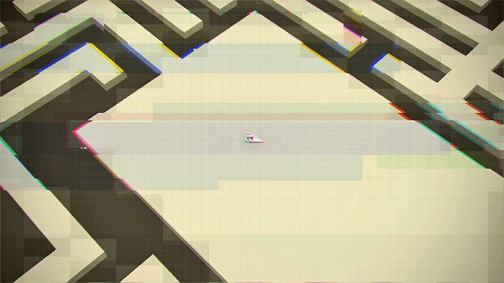 Kontynuujcie docieranie do kolejnych białych kwadratów i czytanie ścian tekstu aż zaczniecie doświadczać zniekształceń obrazu - NieR Automata: 8 Rozdział, Route B - solucja, opis przejścia - NieR Automata - poradnik do gry