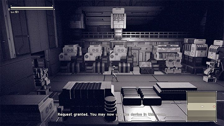 Scena badania umysłu 9S wkrótce zakończy się i z powrotem znajdziecie się w kajucie 9S w Bunkrze - NieR Automata: 9 Rozdział, Route B - solucja, opis przejścia - NieR Automata - poradnik do gry