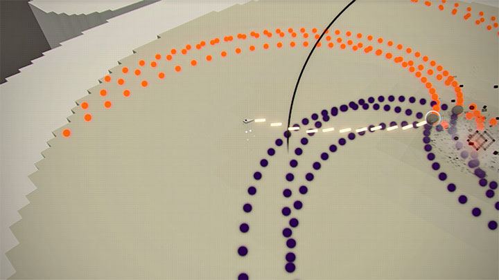 W dalszej fazie gry mini-gry hakerskiej pociski zaczną podróżować falami przypominającymi pracujące turbiny - NieR Automata: 9 Rozdział, Route B - solucja, opis przejścia - NieR Automata - poradnik do gry