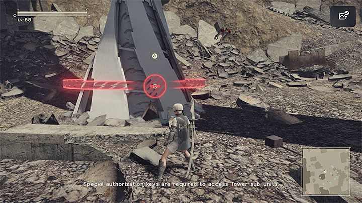 Pojawią się 3 małe obiekty Sub-units - NieR Automata: 13 Rozdział, 9S - Route C,D - solucja, opis przejścia - NieR Automata - poradnik do gry