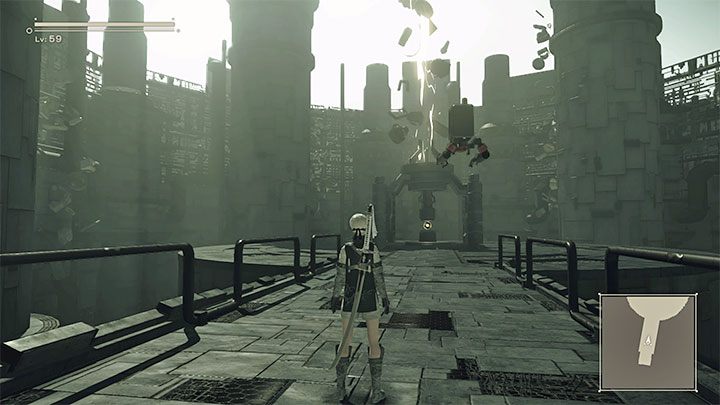 Docelowo musicie dotrzeć na najwyższe piętro z żółtym rdzeniem - NieR Automata: 13 Rozdział, 9S - Route C,D - solucja, opis przejścia - NieR Automata - poradnik do gry