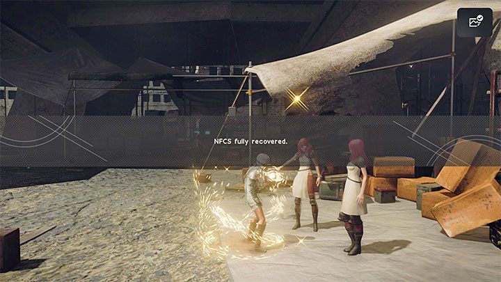 Po powrocie do Zalanego Miasta otrzymacie ostrzeżenie od poda o otrzymanych obrażeniach i braku dostepu do niektórych zdolności 9S - NieR Automata: 15 Rozdział, 9S - Route C,D - solucja, opis przejścia - NieR Automata - poradnik do gry