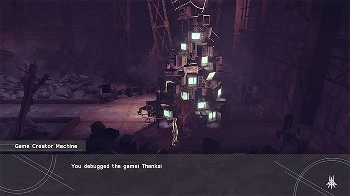 Zostaniecie poproszeni dodatkowo o udział w debugowaniu stworzonej przez maszynę gry - NieR Automata: Park rozrywki - solucja, misje poboczne - NieR Automata - poradnik do gry