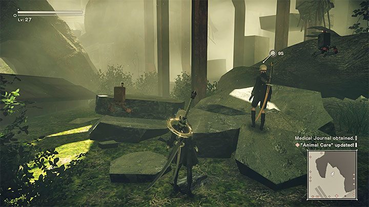 Opis questu: Musicie wyruszyć do opuszczonego centrum handlowego, czyli lokacji odwiedzanej po raz pierwszy w drodze do lasu w rozdziale 6 - NieR Automata: Las i Zamek - solucja, misje poboczne - NieR Automata - poradnik do gry