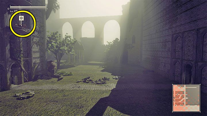 Opis questu: Zadanie to dotyczy tytułowych poszukiwań skarbu na terenie zamku, do którego trzeba powrócić - NieR Automata: Las i Zamek - solucja, misje poboczne - NieR Automata - poradnik do gry
