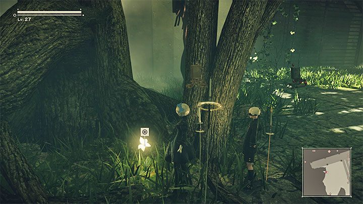 Na terenie centrum handlowego musicie odnaleźć pierwszy z pięciu kwiatów Lunar Tear - NieR Automata: Las i Zamek - solucja, misje poboczne - NieR Automata - poradnik do gry