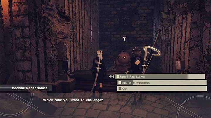 Opis questu: W podziemnym kompleksie spotkajcie się z recepcjonistą Machine Receptionist - NieR Automata: Las i Zamek - solucja, misje poboczne - NieR Automata - poradnik do gry