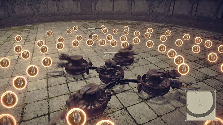 Radzimy poeksperymentować z różnymi typami maszyn po to żeby docelowo wybierać te, z którymi najlepiej sobie radzicie - NieR Automata: Las i Zamek - solucja, misje poboczne - NieR Automata - poradnik do gry