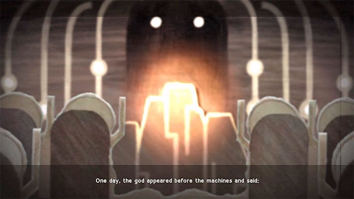 Po zbliżeniu się do zasypanego osiedla mieszkaniowego po raz pierwszy doświadczycie unikalnej cechy Route B polegającej na załączaniu się dodatkowych cut-scenek - NieR Automata: 3 Rozdział, Route B - solucja, opis przejścia - NieR Automata - poradnik do gry