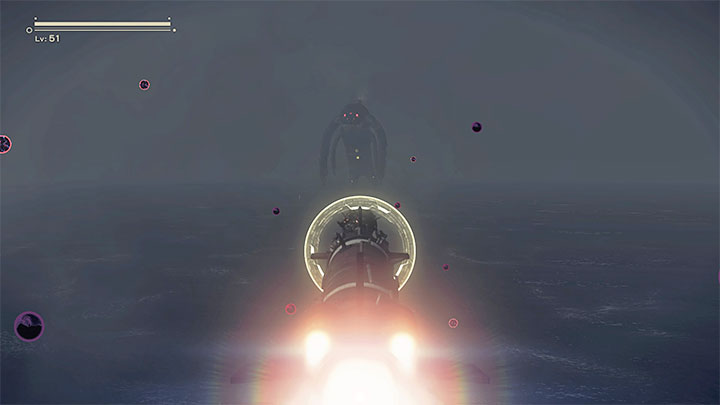 Do rozegrania jest kolejna scena z zaliczenia przelotu z wykorzystaniem Flight Suita połączona z niszczeniem wrogich latających maszyn - NieR Automata: 7 Rozdział, Route B - solucja, opis przejścia - NieR Automata - poradnik do gry