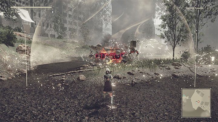 Pierwsza konfrontacja z Eve w Route B nie różni się znacząco od tej samej sceny z Route A - NieR Automata: 10 Rozdział, Zakończenie B, Route B - solucja, opis przejścia - NieR Automata - poradnik do gry