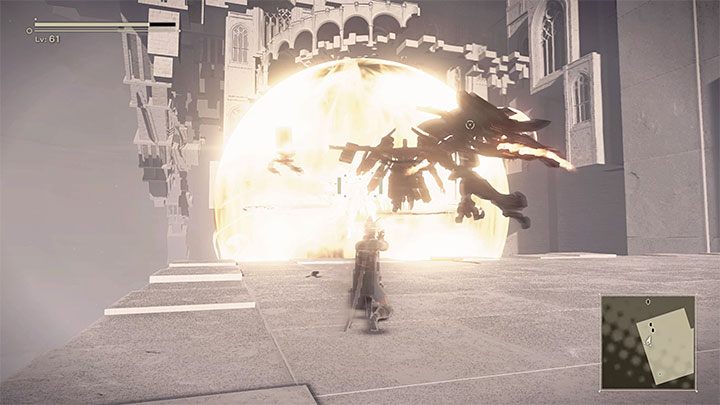 Wyruszcie dalej i spodziewajcie się konieczności rozegrania starcia z grupą żołnierzy YoRHa używających strojów Flight Suit - NieR Automata: 17 Rozdział, 9S i A2 - Route C, D - solucja, opis przejścia - NieR Automata - poradnik do gry