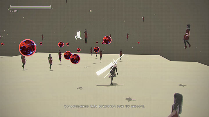 Wyczekujcie komunikatu poda z podpowiedzią żeby zaprzestać atakowania projekcji - NieR Automata: 17 Rozdział, 9S i A2 - Route C, D - solucja, opis przejścia - NieR Automata - poradnik do gry