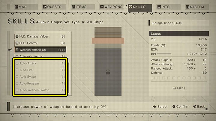 Możecie korzystać ze wszystkich lub jedynie wybranych cheatów - NieR Automata: Cheaty - NieR Automata - poradnik do gry