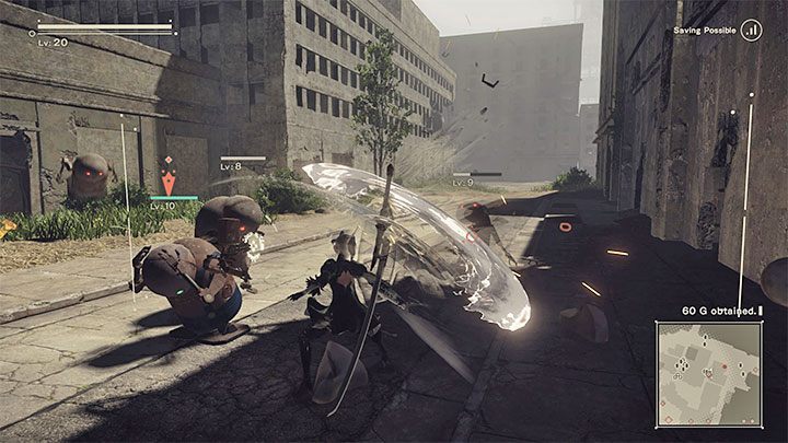 Do walki w zwarciu wykorzystywane są różne odmiany broni białej - NieR Automata: Walka - NieR Automata - poradnik do gry