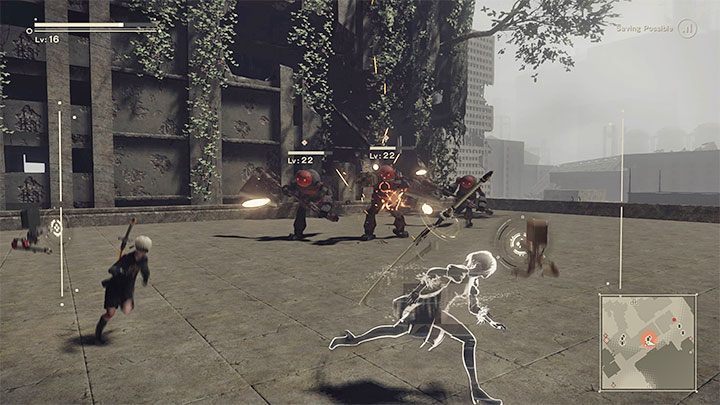 Uniki (Evades) są ekstremalnie ważnym ruchem w grze - NieR Automata: Walka - NieR Automata - poradnik do gry