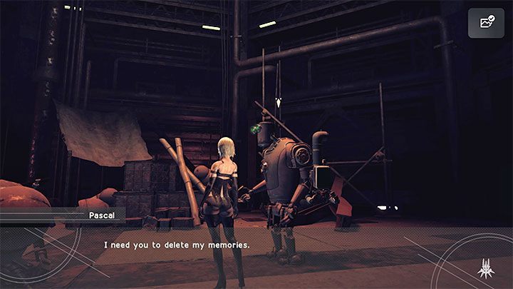 Po powrocie do fabryki nadal będziecie sterowali postacią Pascal - NieR Automata: 14 Rozdział, A2 - Route C,D - solucja, opis przejścia - NieR Automata - poradnik do gry