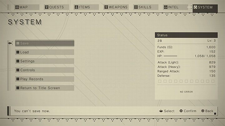 Sejwowanie nie jest dostępne przez dużą część prologu i oznacza to, że musicie przejść go za jednym podejściem - NieR Automata: Stan gry - jak zapisywać? - NieR Automata - poradnik do gry