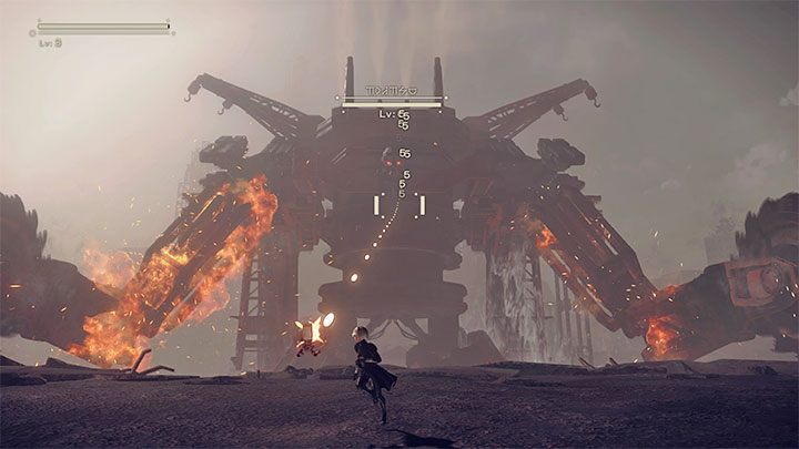Goliath to główny boss prologu - NieR Automata: 1 Rozdział, Route A - solucja, opis przejścia - NieR Automata - poradnik do gry