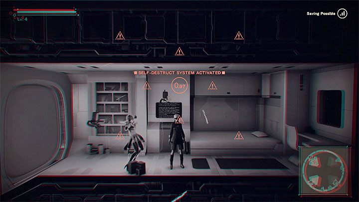 Zauważcie, że jednym z kroków w menu systemowym było włączenie funkcji zapasowego mechanizmu autodestrukcji (Self-Destruct) - NieR Automata: 1 Rozdział, Route A - solucja, opis przejścia - NieR Automata - poradnik do gry