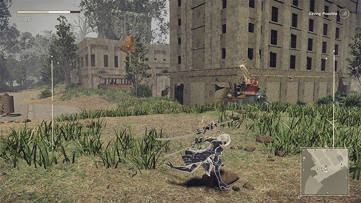 Waszym zadaniem jest zatrzymanie Emil poprzez ostrzelanie jej z użyciem poda - NieR Automata: Ruiny miasta - solucja, misje poboczne - NieR Automata - poradnik do gry
