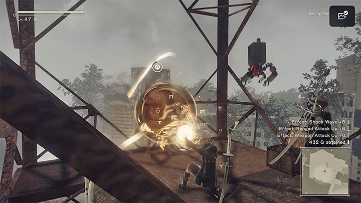 W tej i dwóch kolejnych lokacjach spotkacie tę samą maszynę Wise Machine - NieR Automata: Ruiny miasta - solucja, misje poboczne - NieR Automata - poradnik do gry