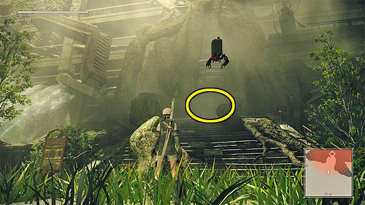Pomimo otrzymania nagród quest jeszcze nie zakończy się - NieR Automata: Ruiny miasta - solucja, misje poboczne - NieR Automata - poradnik do gry