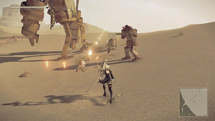 Spodziewajcie się oczywiście tego, że po drodze będziecie atakowani przez kolejne grupy przeciwników - NieR Automata: Wioska maszyn - solucja, misje poboczne - NieR Automata - poradnik do gry