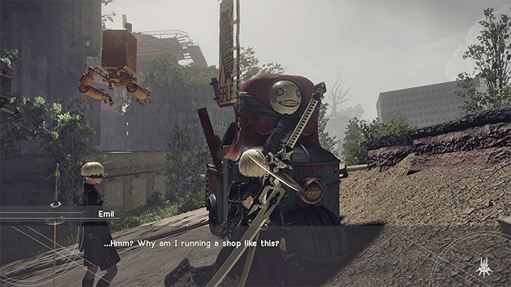 Emil jest unikalnym handlarzem w grze - NieR Automata: Lista handlarzy - NieR Automata - poradnik do gry