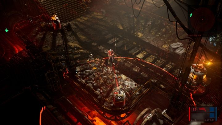 Czerwony obszar oznacza zasięg wybuchającego obiektu. - The Ascent: Porady na start - The Ascent - poradnik do gry