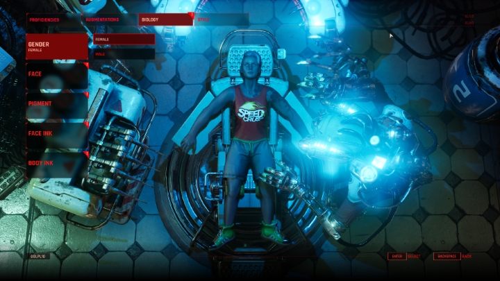 W środku skorzystaj z przycisku interakcji (przy krześle) i otwórz zakładkę Biology - The Ascent: Wygląd postaci - jak zmienić? - The Ascent - poradnik do gry