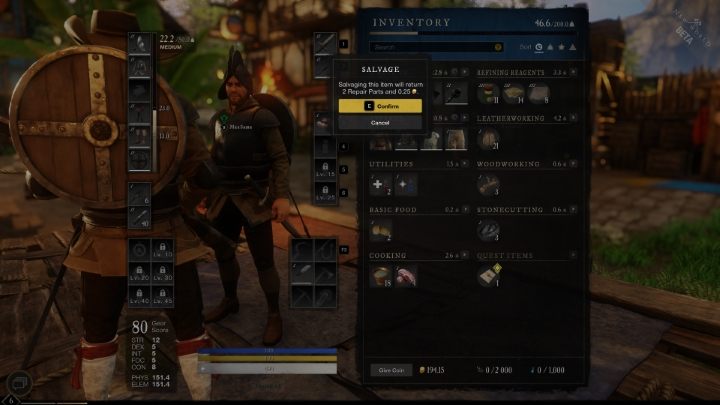 Przedmioty można też niszczyć w ekwipunku przy pomocy opcji Odzyskaj (Salvage) - New World: Przedmioty - jak sprzedawać? - New World - poradnik do gry