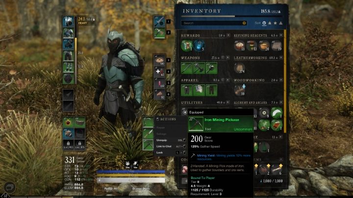 Do korzystania z umiejętności Górnictwa konieczne jest posiadanie oskardu górniczego tworzonego przy pomocy Inżynierii - New World: Górnictwo - zbieranie (gathering) - New World - poradnik do gry