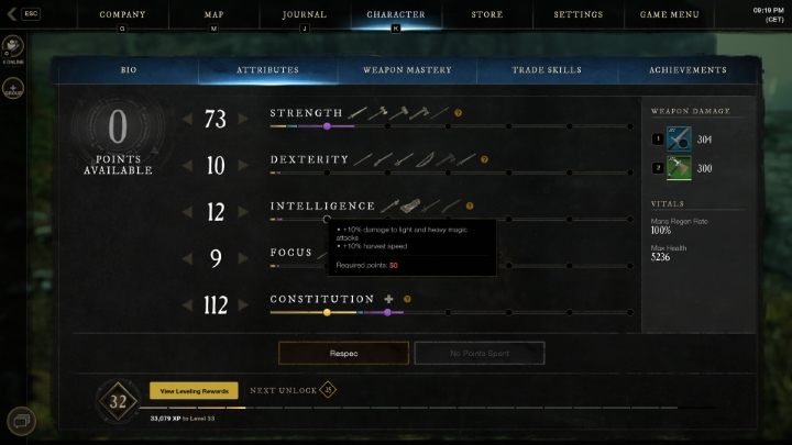 Żniwa można ulepszać poprzez rozwijanie Inteligencji - New World: Żniwa - zbieranie (gathering) - New World - poradnik do gry