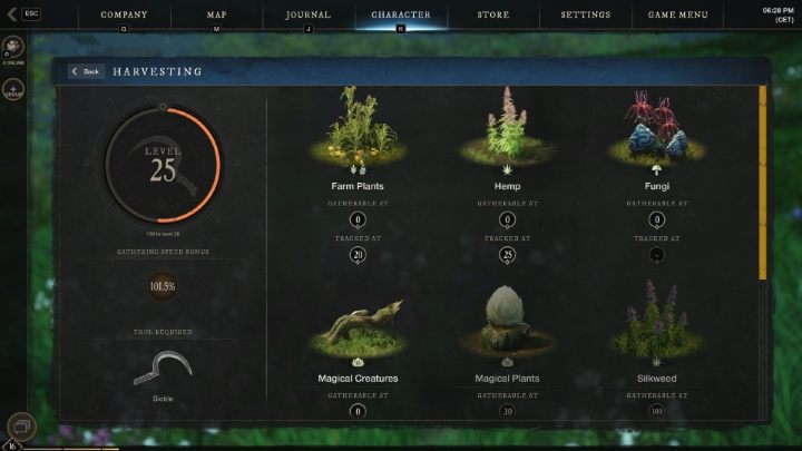 Śledzenie surowców, czyli wyświetlanie ich ikon na kompasie, odblokowuje się wraz z rozwojem danej umiejętności Profesji (Trade Skills) - New World: Surowce - jak śledzić? - New World - poradnik do gry